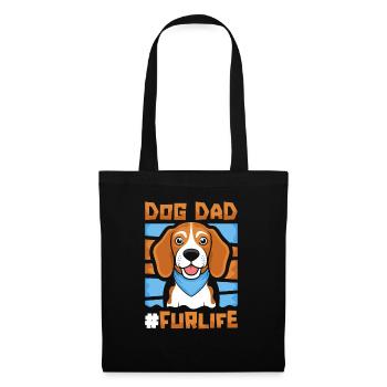 Beagle Vater Dog Dad Fur Life - Stoffbeutel - Schwarz - Vorne