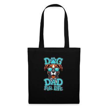 Chien Boxer Allemand Boxer Chien Papa Pour La Vie - Sac en tissu - noir - Devant