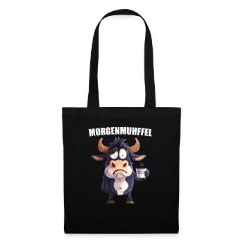 Morning Grouch Morning Muhffel Coffee Cow Sleep Shirt - Tote Bag - black - Front