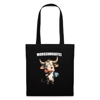Morning Grouch Morning Muhffel Coffee Cow Sleep Shirt - Tote Bag - black - Front