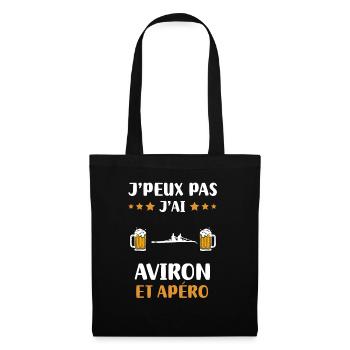 Ich kann nicht ich gerudert Aperitif Humor Geschenk - Stoffbeutel - Schwarz - Vorne