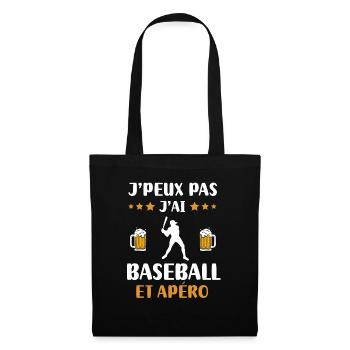 I can't I have baseball aperitif humor gift - Tote Bag - black - Front