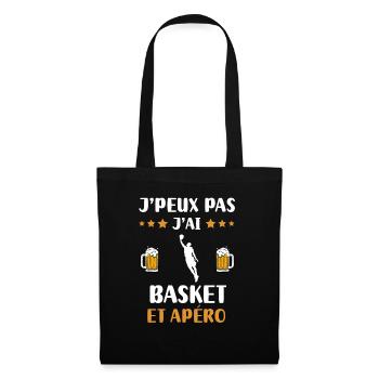 I can't I have basketball aperitif humor gift - Tote Bag - black - Front