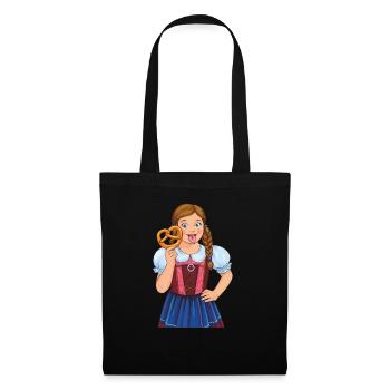 GIRLS DIRNDL PRETZEL - Tote Bag - black - Front