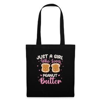 Juste une fille qui aime le beurre de cacahuète - Sac en tissu - noir - Devant