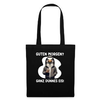 Bonjour? très mince glace mouettes drôle - Sac en tissu - noir - Devant