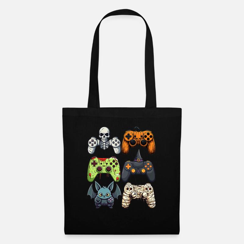 Halloween Gaming Controllers Witch Zombie Mummy - Stoffbeutel - Schwarz