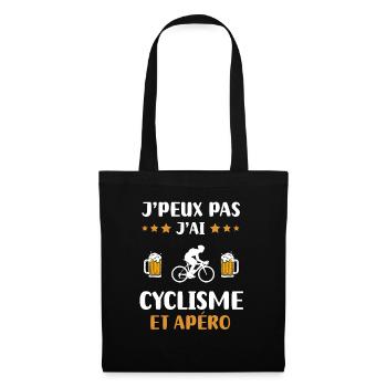 I can't I have cycling aperitif humor gift - Tote Bag - black - Front