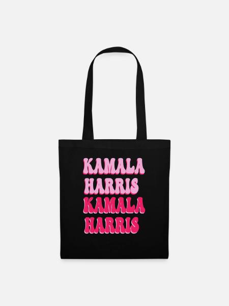 Kamala harris pinker text - Stoffbeutel - Schwarz