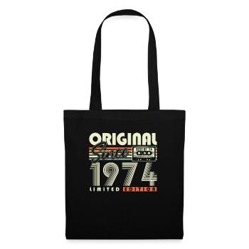 Original depuis 1974 Cadeau d’anniversaire vintage - Sac en tissu - noir - Devant