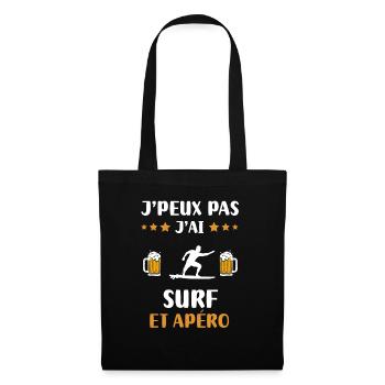 I can't I have surf man aperitif humor gift - Tote Bag - black - Front
