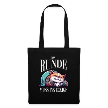 I'm tired so the round has to sleep in the square - Tote Bag - black - Front