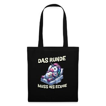 I'm tired so the round has to sleep in the square - Tote Bag - black - Front