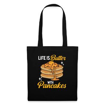 Crêpes Petit-déjeuner Crêpes - Sac en tissu - noir - Devant