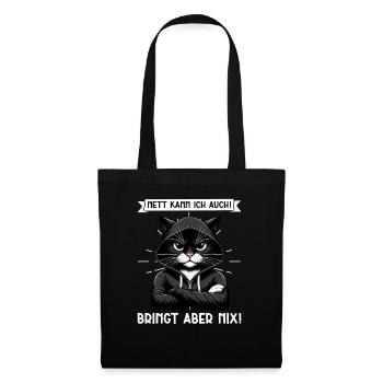 Je peux aussi être gentille ! Mais ça ne sert à rien ! Chat Drôle - Sac en tissu - noir - Devant
