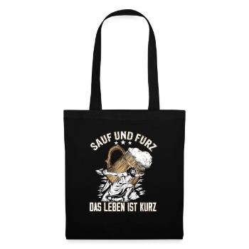 "Drink and fart, life is short" Beer - Tote Bag - black - Front