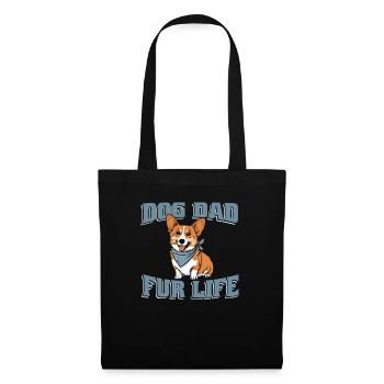 Chien Corgi Papa Pour La Vie - Sac en tissu - noir - Devant