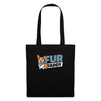 Chien Corgi Papa Pour Papa - Sac en tissu - noir - Devant