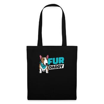 Bull Terrier Chien Papa Pour Papa - Sac en tissu - noir - Devant