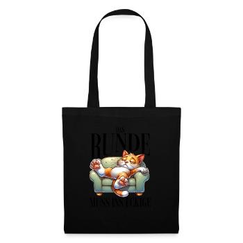 I'm tired so the round has to sleep in the square - Tote Bag - black - Front