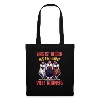 poulet poulets maman grand-mère cadeau dictons - Sac en tissu - noir - Devant