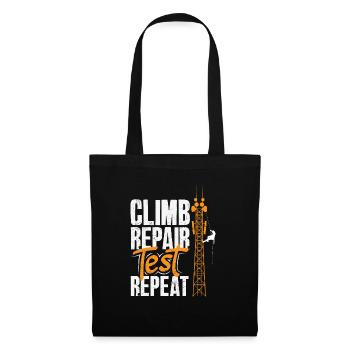 Grimpeur de tour Technicien Ouvrier de tour - Sac en tissu - noir - Devant