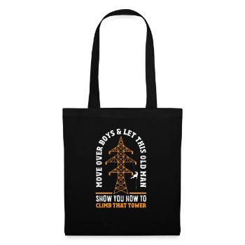 Grimpeur de tour Technicien Ouvrier de tour - Sac en tissu - noir - Devant