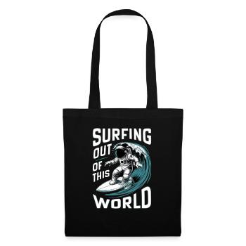 Surfing Out of This World - Humor - Tote Bag - black - Front