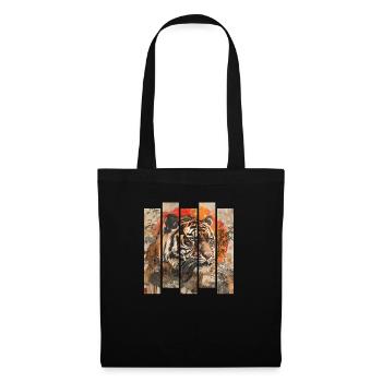 Tigre japonais rétro des années 80 - Sac en tissu - noir - Devant