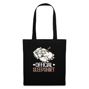 Official Sleep Shirt Funny Sheep Pajamas - Tote Bag - black - Front