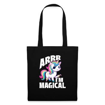 Arrr I'm Magical - Unicorn Lover Buccaneer - Tote Bag - black - Front