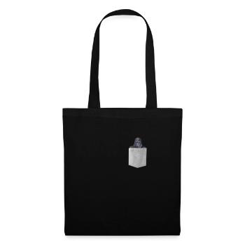 T-shirt Gorille dans votre poche. Drôle de singe écailleuse - Sac en tissu - noir - Devant