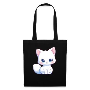 Renard arctique Polarfüchse Polarfuchs - Sac en tissu - noir - Devant