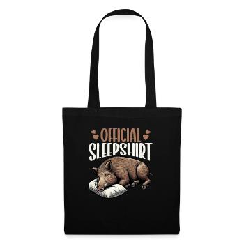 Chemise de nuit officielle Funny Wild Boar - Sac en tissu - noir - Devant