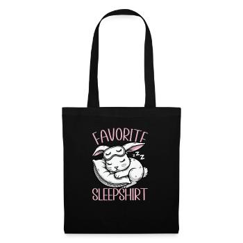 Chemise de nuit officielle Funny Rabbit Rabbit - Sac en tissu - noir - Devant