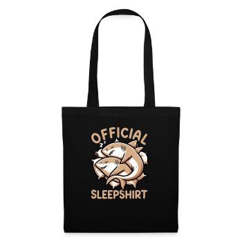 Official Sleep Shirt Funny Shark Pajamas - Tote Bag - black - Front