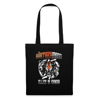 Homme barbu tout en un Viking - Sac en tissu - noir - Devant