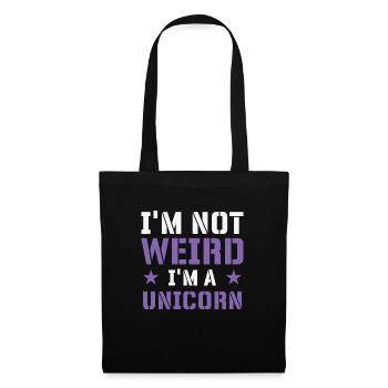 I'm Not Weird - Fabeltier Regenbogen-Einhorn - Stoffbeutel - Schwarz - Vorne