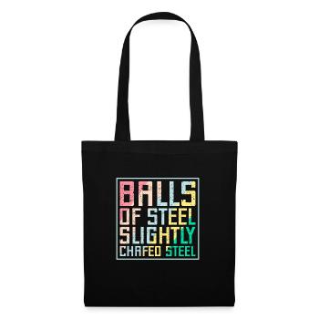 Balls Of Steel Slightly Balls Steel Pinball Gifts - Stoffbeutel - Schwarz - Vorne