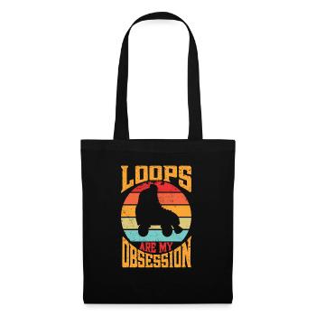 Rollerskater Party Loops My Obsession Gift Idea - Stoffbeutel - Schwarz - Vorne