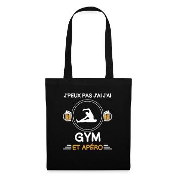 je peux pas j'ai gym apéro gymnaste - Sac en tissu - noir - Devant