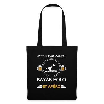 I can't I kayak polo aperitif kayaker - Stoffbeutel - Schwarz - Vorne