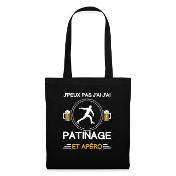 I can't I skate aperitif skater - Tote Bag - black - Front