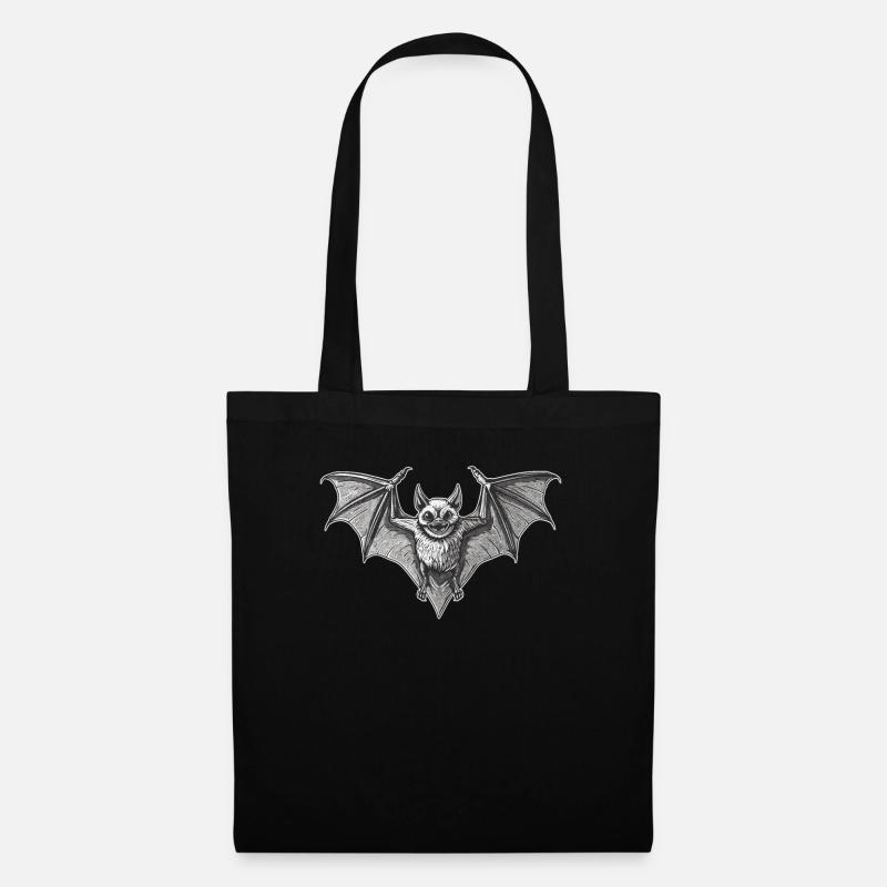 Bat Fledermäuse Fledermaus - Stoffbeutel - Schwarz