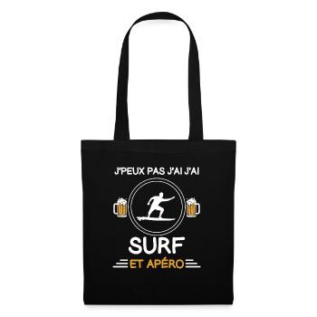 I can't I surf man aperitif surfer - Tote Bag - black - Front
