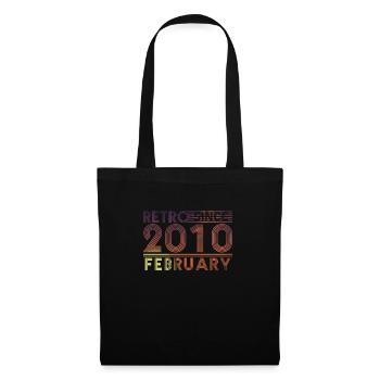 Retro Birthday February 2010 - Sunset line - Tote Bag - black - Front