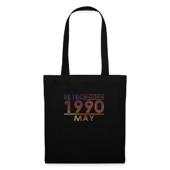 Retro Birthday May 1990 - Sunset line - Tote Bag - black - Front