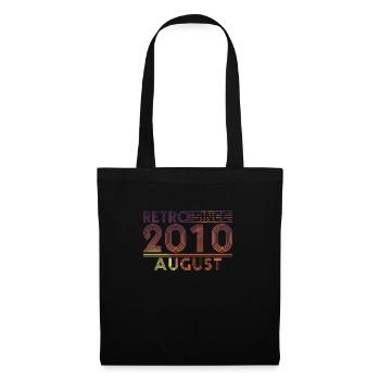 Retro Birthday August 2010 - Sunset line - Tote Bag - black - Front