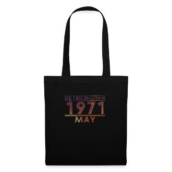 Retro Birthday May 1971 - Sunset line - Tote Bag - black - Front