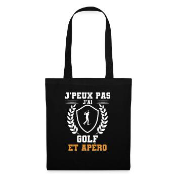 I can't I have golf and humorous aperitif - Tote Bag - black - Front